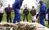 Makádon árvízvédelmi gyakorlat 